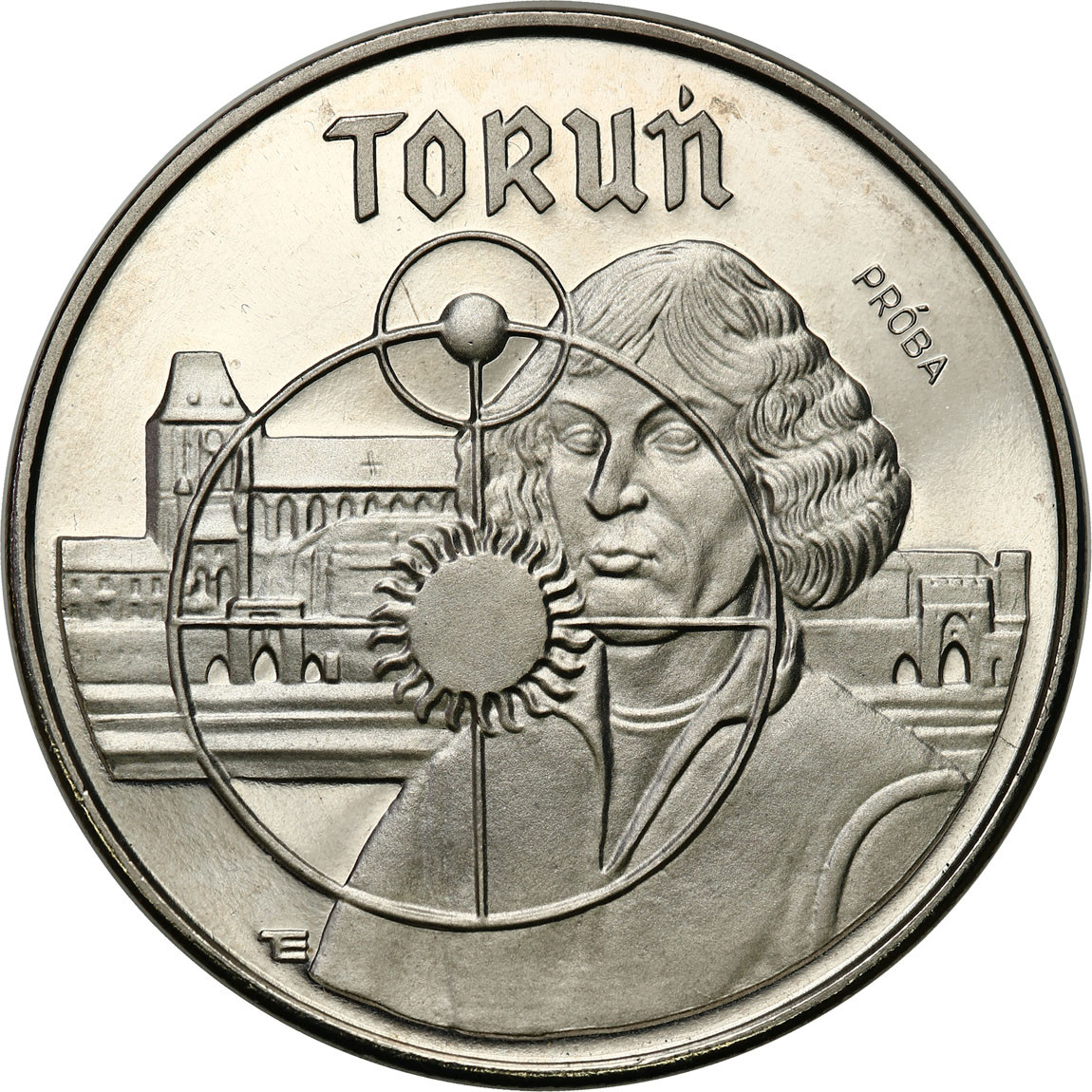 PRL. PRÓBA Nikiel 5000 złotych 1989 - Toruń - Mikołaj Kopernik